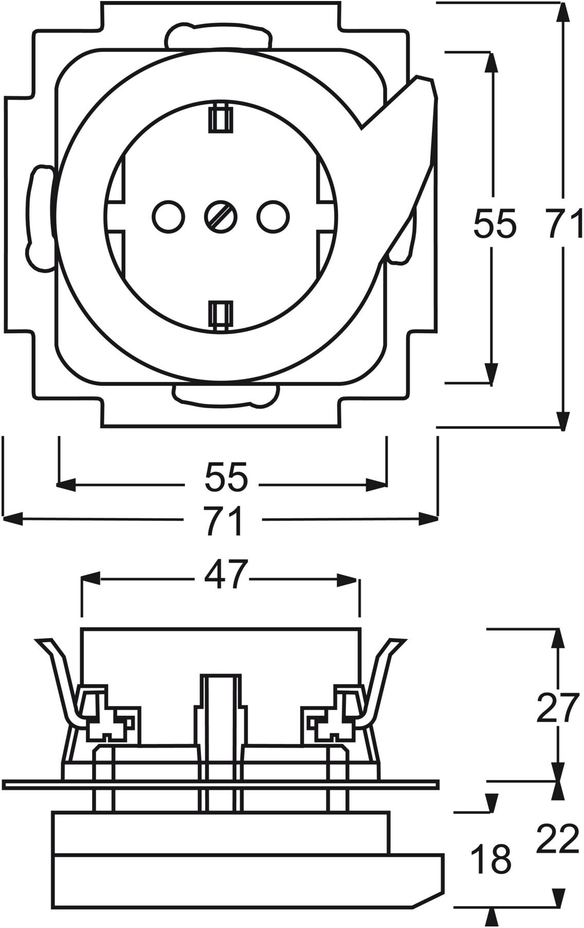 Busch-Jaeger Steckdosen-Einsatz ws 20 EUCDR-212 (2CKA002011A2597)