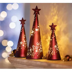 3er-Set LED-Glaskegel »Weihnachten«