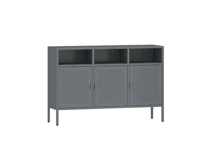 Sideboard Metall AMET 119 x 80 cm grau