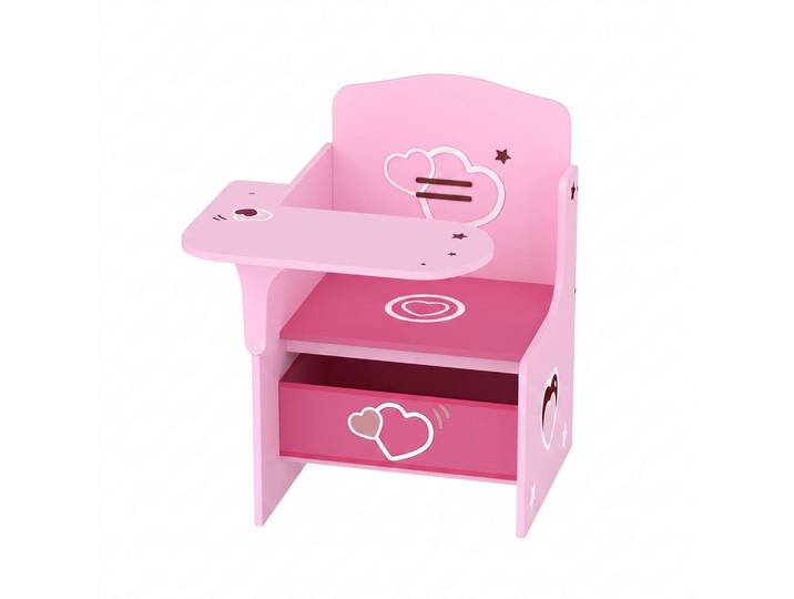 Aiyaplay Kindertisch-Mit-Stuhl MDF Vliesstoff Rosa, 1 Schubladen, Rechteckig, 51x59x58.5 cm, Babymöbel & Kindermöbel, Kinderzimmer & Jugendzimmer, Kindersitzgruppe