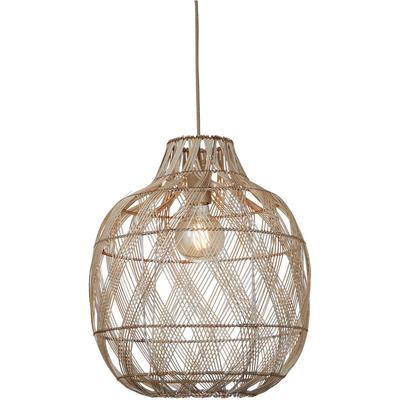 GOOD & MOJO Hängeleuchte "MENDOZA", beige (natur), 1, Ø 40cm H: 253cm, Leuchten, Hängeleuchte