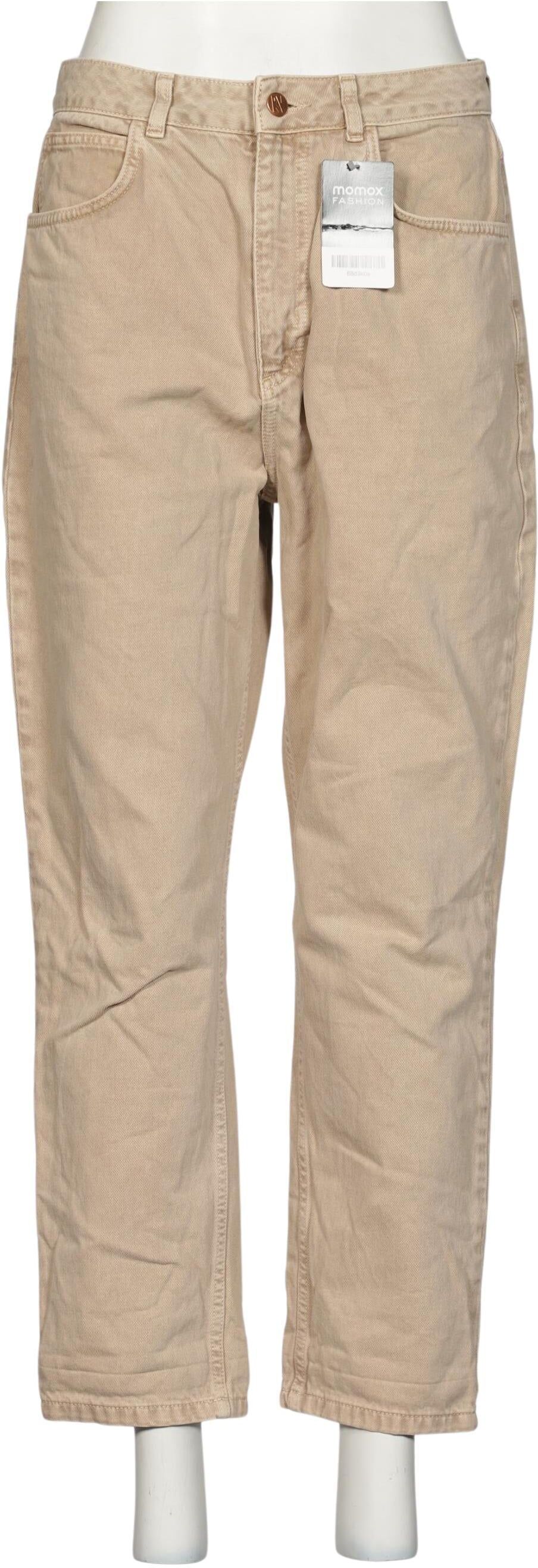 Reclaimed Vintage Damen Jeans, Beige, Gr. W30, Baumwolle - Second Hand