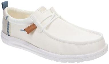 Hey Dude Wally Summer Linen - Mens 12 White Oxford Shoes Medium