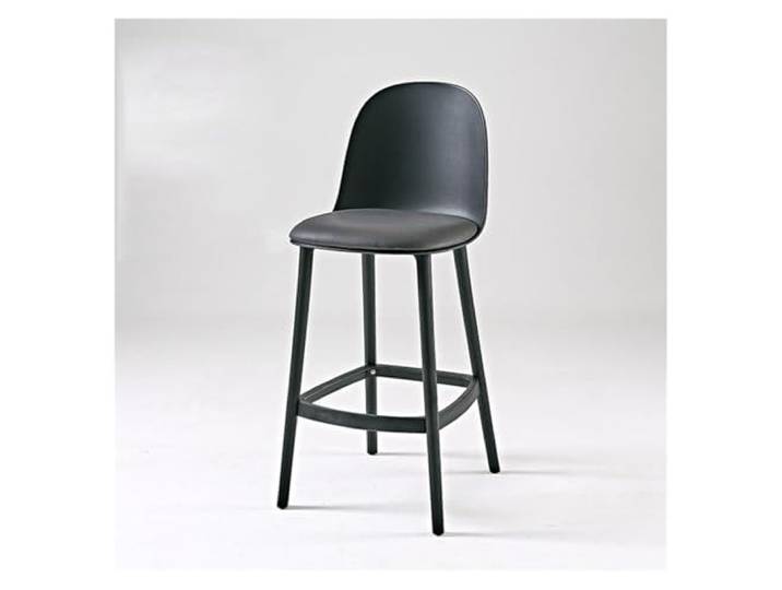 9bbhfJw4R Höhenhocker Barhocker for den Heimgebrauch, hohe Hocker, Rückenlehne(Schwarz)