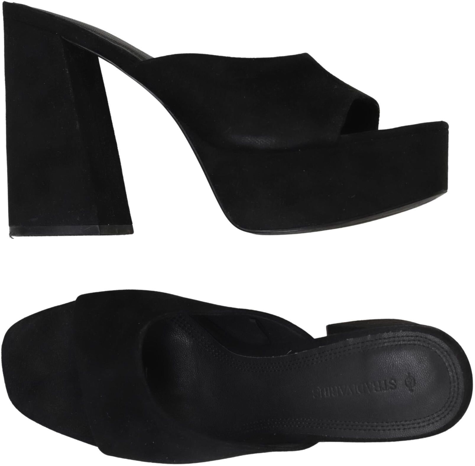 Stradivarius Damen Sandalen, Schwarz, Gr. EU 36, kein / Etikett - Second Hand