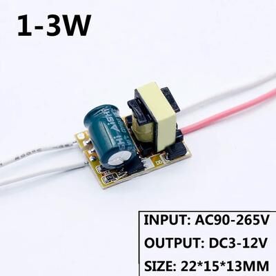 Inspired Living LED Driver 220V Constant Current 300mA Power Supply Module (136W) For Downlights & DIY LEDs 1 3w Dc3 12v output 240 260ma