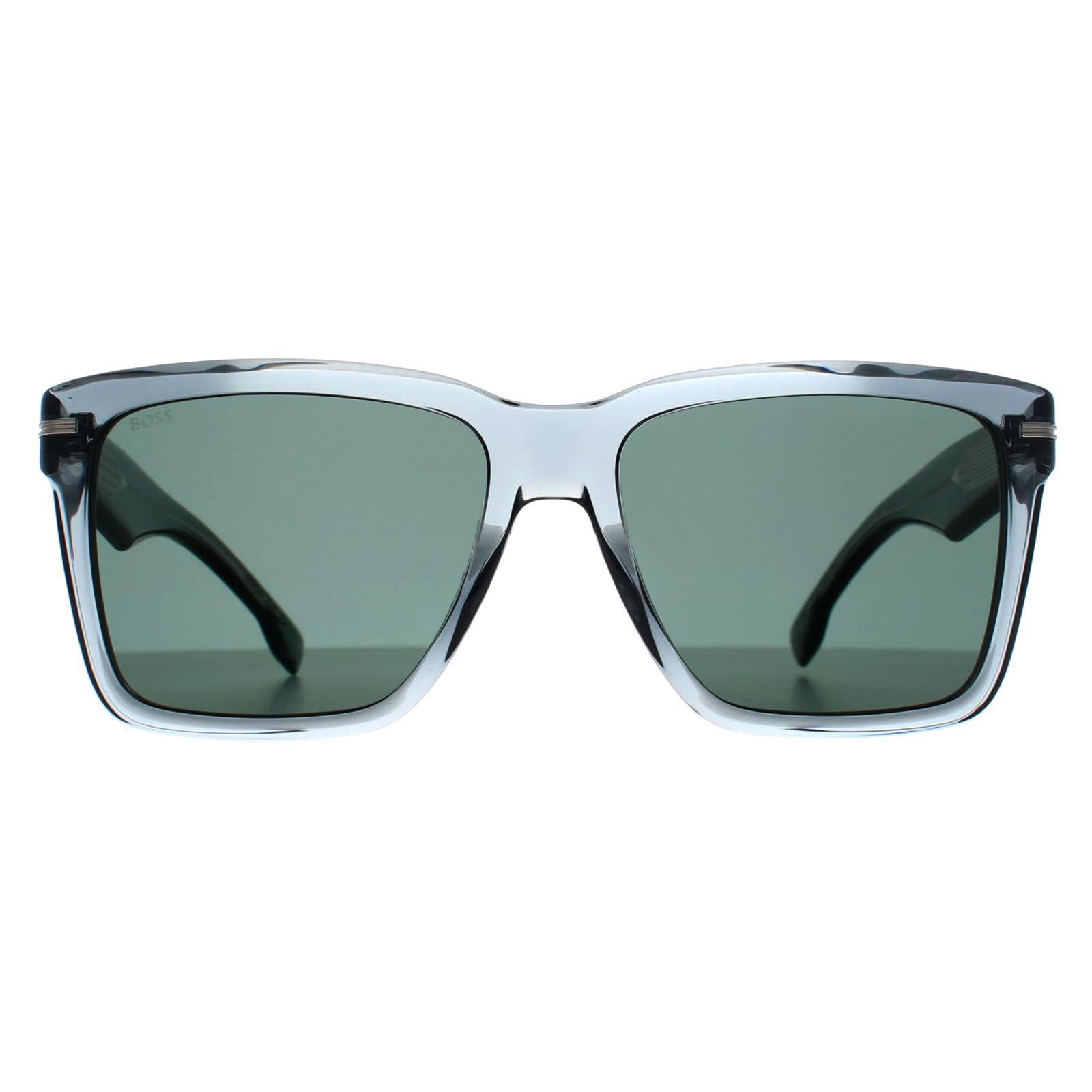 Hugo Boss Rechthoek Heren Grijs Groen Spiegel BOSS 1745/S