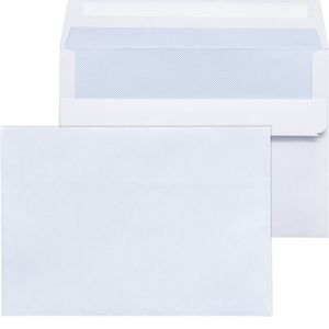 Office-Products Briefumschläge weiß, C6, ohne Fenster, selbstklebend, 75g/m², 10 Stück