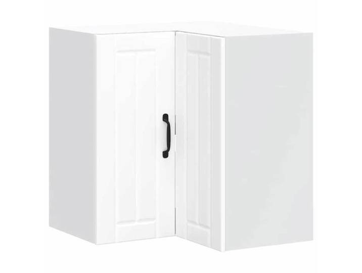 Les Soldes Armoire d'angle murale de cuisine/Meuble haut(1 pc) - Placard/Cabinet suspendue - Lucca blanc - Bois d'ingénierie 673624