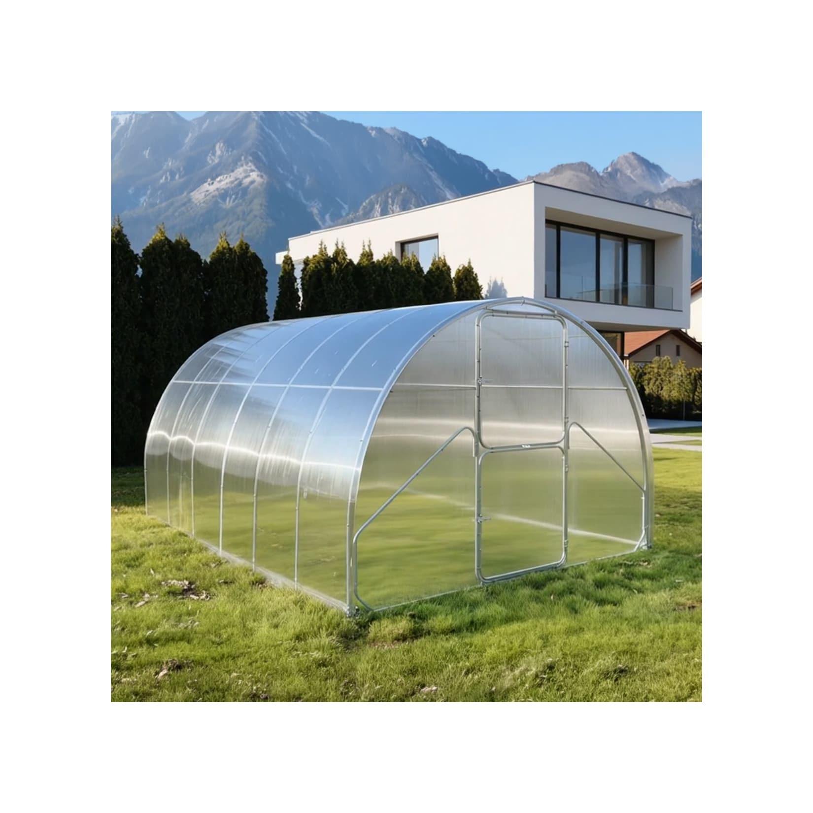 Schober GAUDI Stahl-Gewächshaus B3,14×H2,02 m Länge 4–12 m4 m