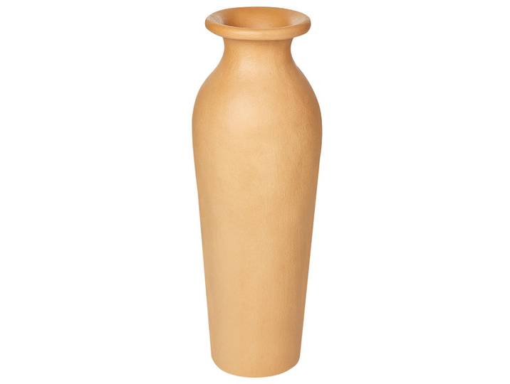 Beliani Dekovase Terrakotta orange Muar, Orange, Stein, 60 cm, Dekoration, Vasen, Keramikvasen