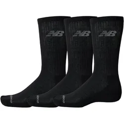 New Balance, Unisex, Sportsocken, Performance Basic Crew 3 Pack (39 - 42), Schwarz