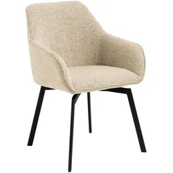 2er-Set Actona Stuhl Clara Stoff Beige Creme