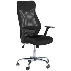 Carmen 7528 Chefsessel mit Netzrücken – Schwarz