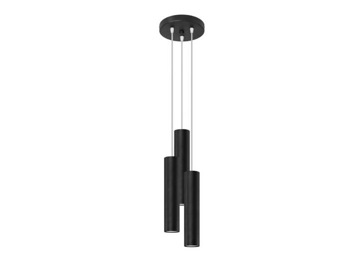 Suspension Acier Noir GU10 3 Lagos