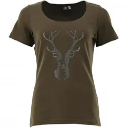 OS Trachten T-Shirt 1/2 Arm Damen (Oliv), M