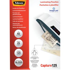 Fellowes Laminierfolien 53961 ImageLast, DIN A5, 125 mic, glänzend, 25 Stück