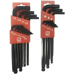 RS PRO, Sechskantschlüssel, 22pcs Combination Hex Ball Driver Set