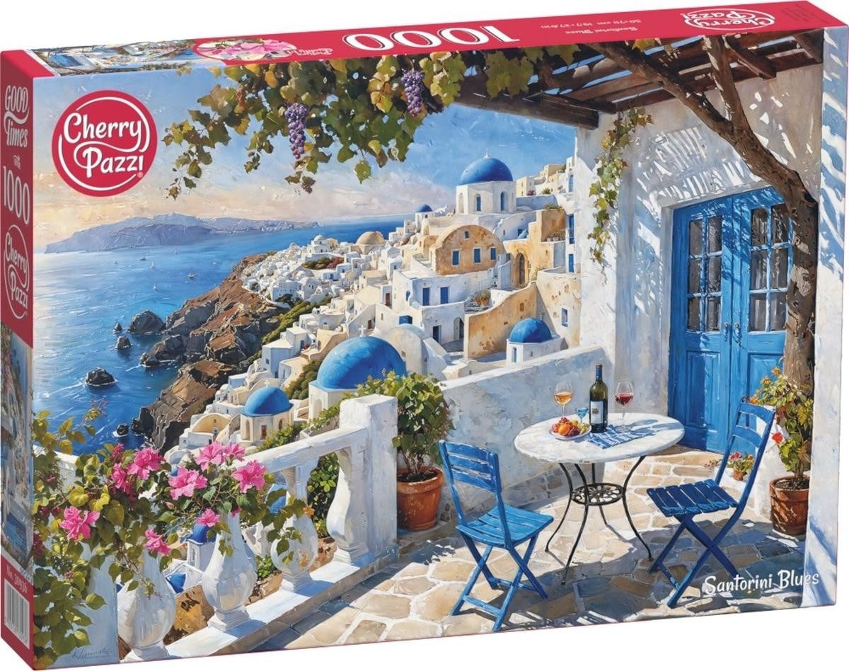 CherryPazzi Puzzel Santorini Blues 1000 stukjes