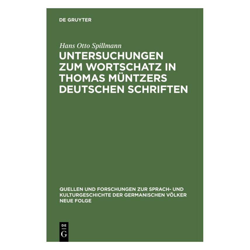 De Gruyter Spillmann:Untersuchungen zum Wortschatz (Deutsch, Hardcover, Hans O. Spillmann) (67759704)