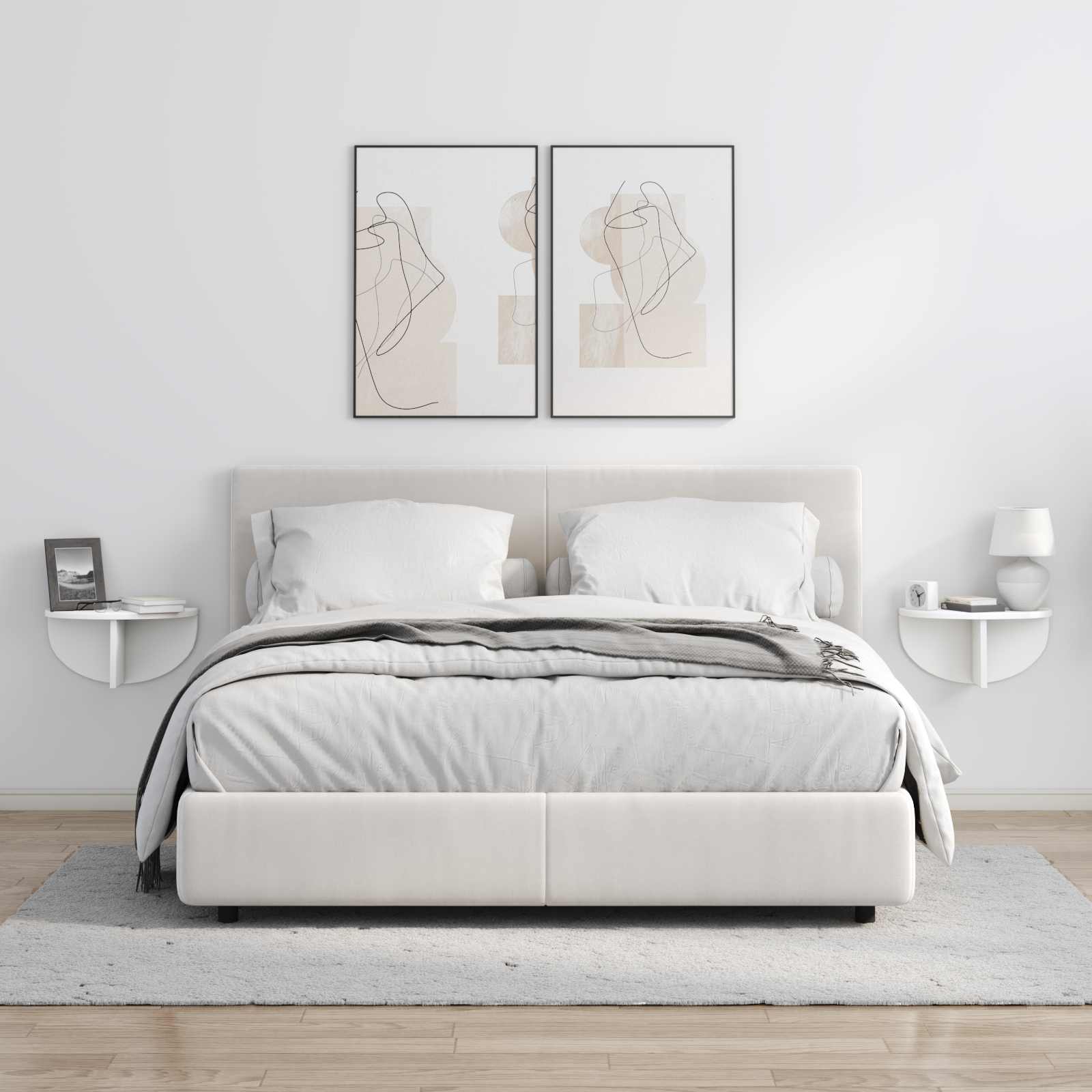 vidaXL Étagère Murale Montage mural Blanc 38 x 19 x 19 cm