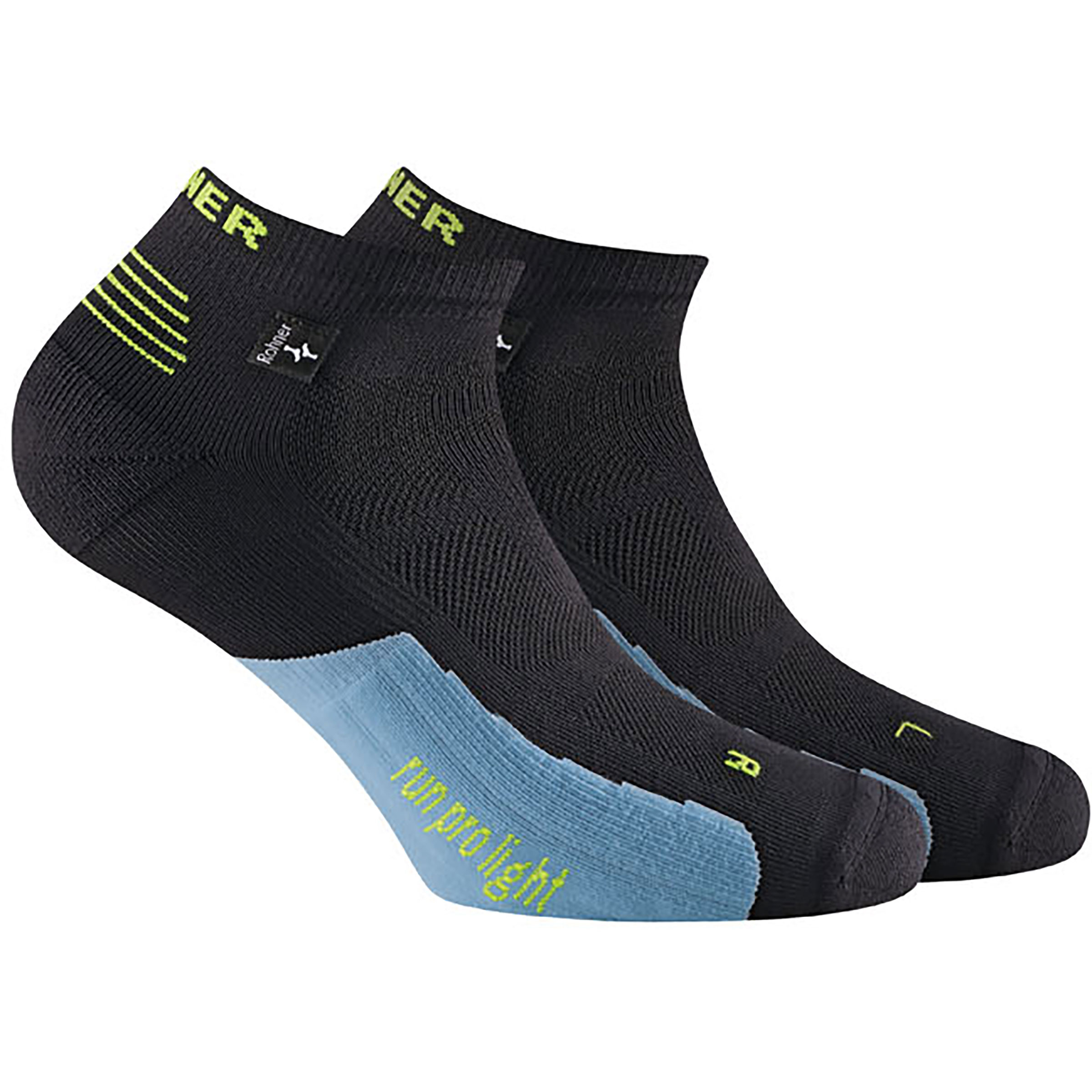 Rohner Run Pro Light Laufsocken schwarz Größe 42 Laufen | Trailrunning Elastisch