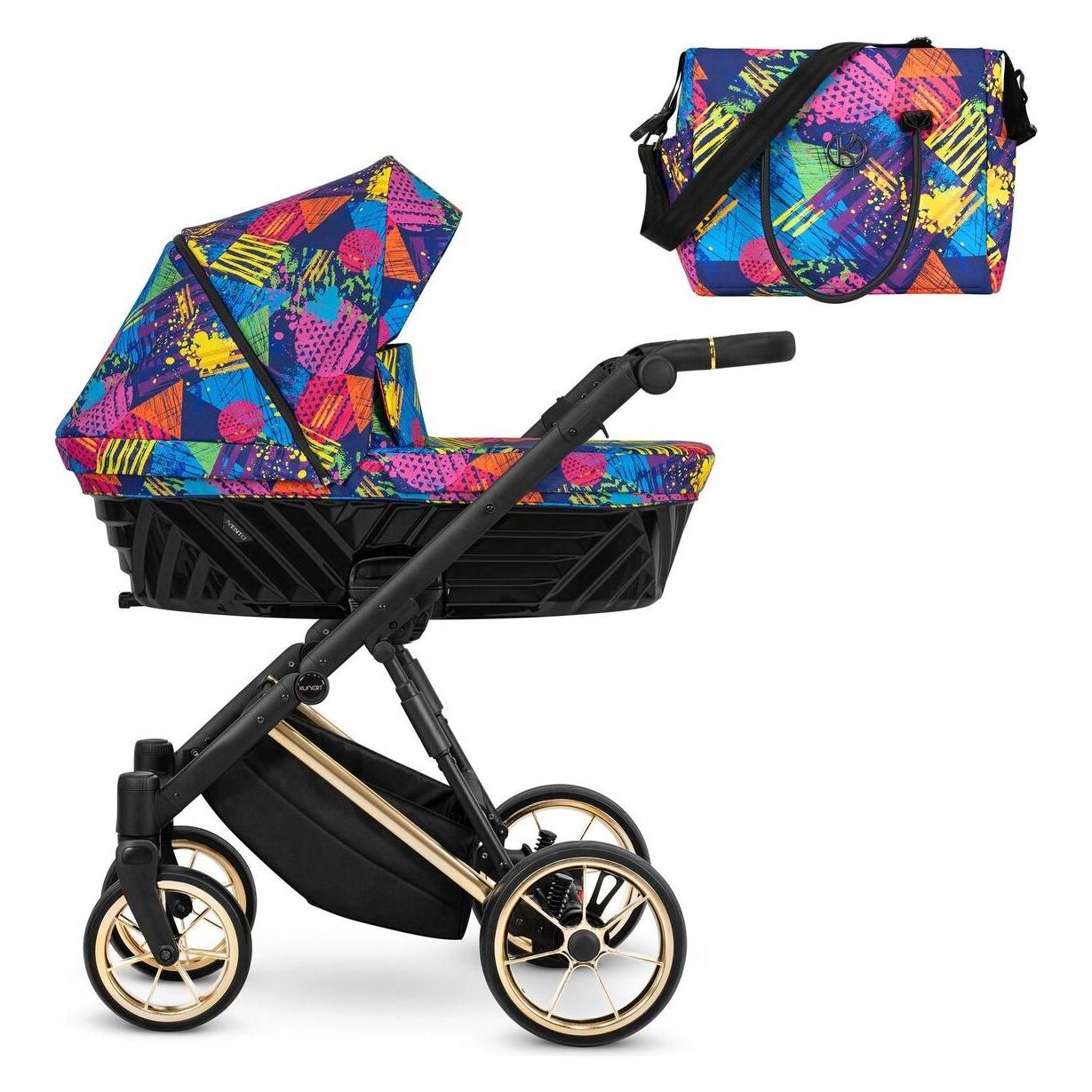 Kunert Ivento Premium 2in1 Kinderwagen in Bunt mit Goldrahmen und umfangreicher Ausstattung (65280526)