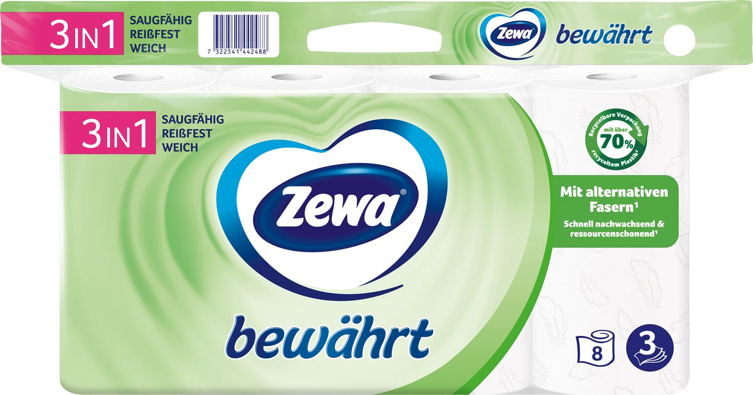 Zewa Toilettenpapier bewährt 3-lagig 38791