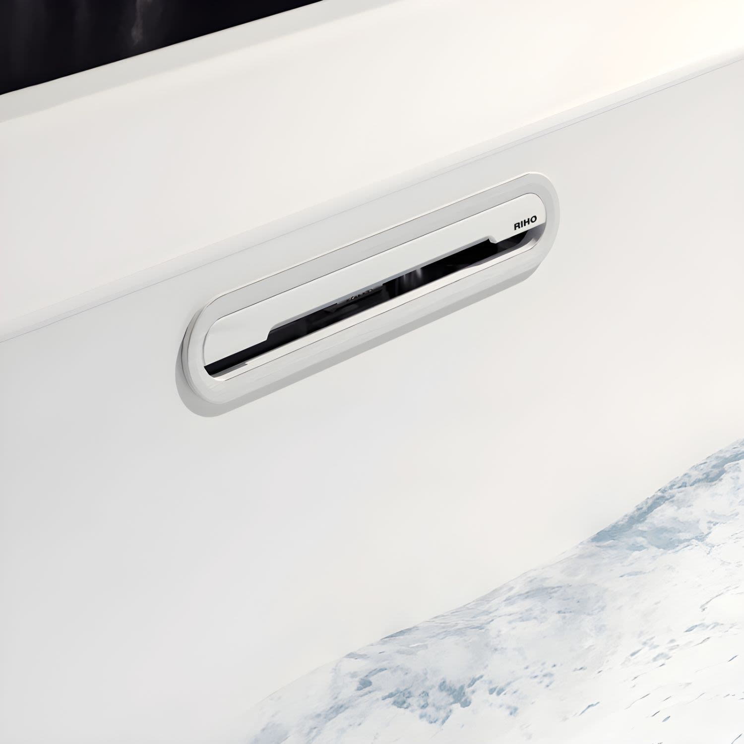 Riho Still Square Rechteck-Badewanne 180 x 80 cm, Plug & Play und Riho Fall, Badewannen, B099064005, hochglanz weiß
