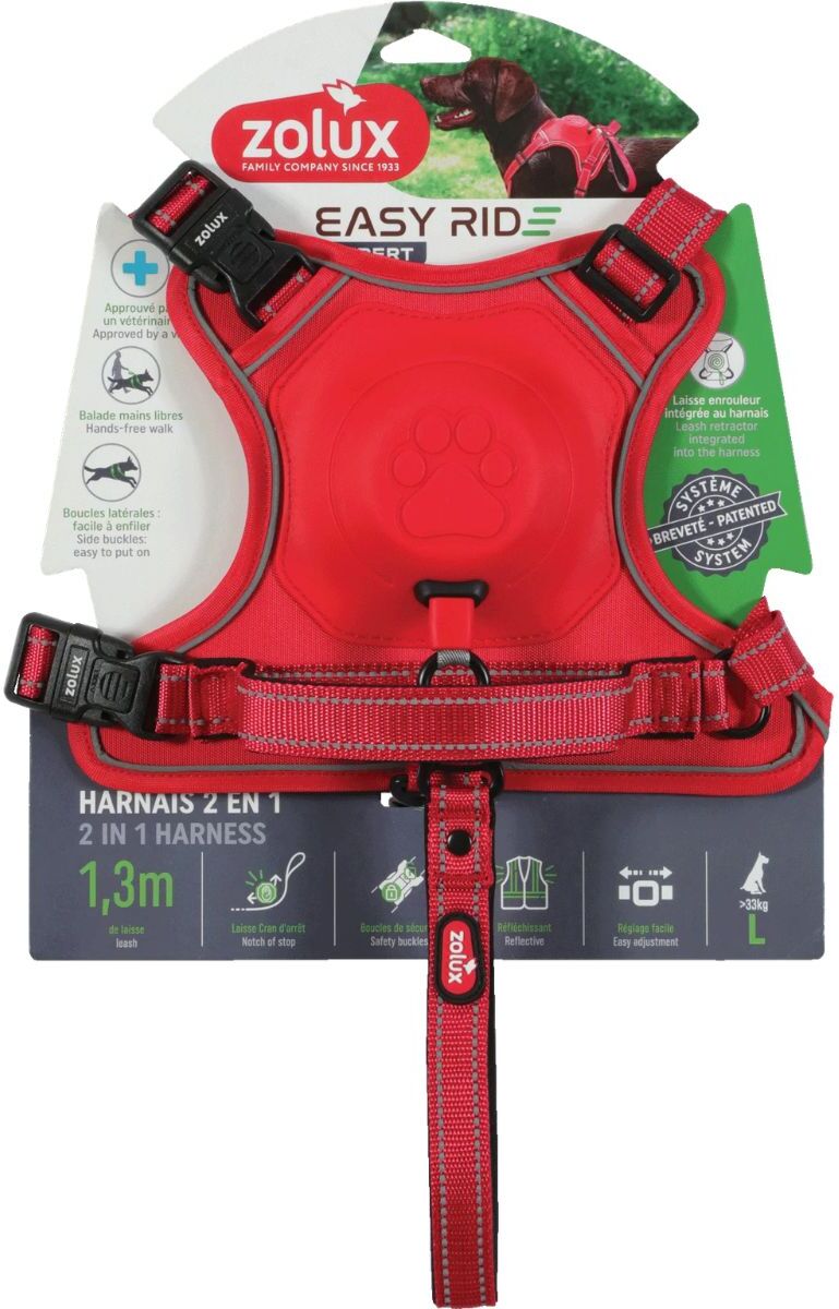 Zolux Pettorina per Cani Easyride Rossa L