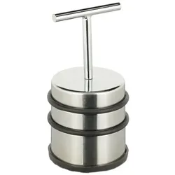 Relaxdays Türstopper mit Griff Schwarz,Silber