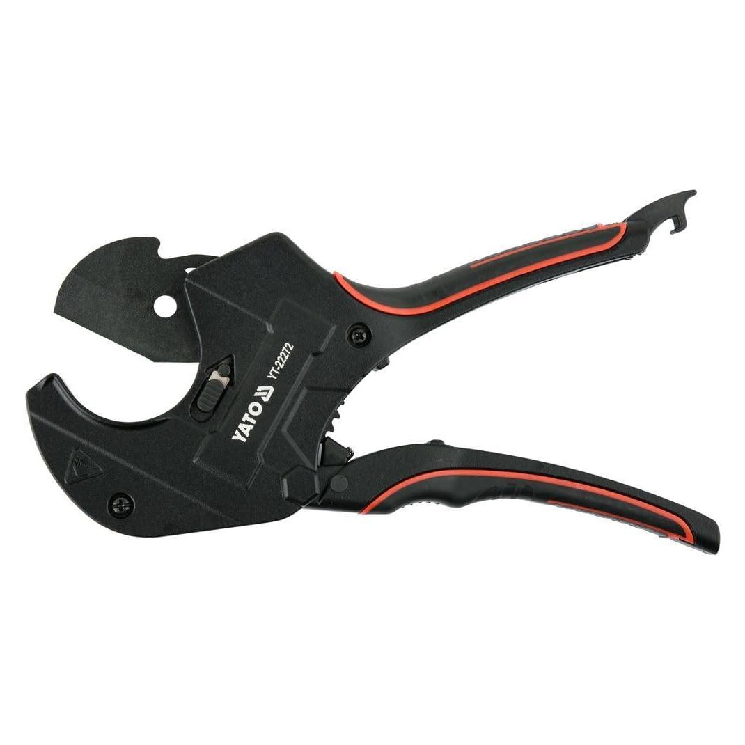 Yato Profi Rohrschneider Rohrschere Kunstoffrohrschneider Schlauch Schneidzange von PVC/PE/PU/PP/PEX/PPR/ (47 mm) (YT-22272)