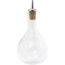 Dash-Bottle, Bitterflasche - Craquelé Glas mit verchromten Ausgiesser