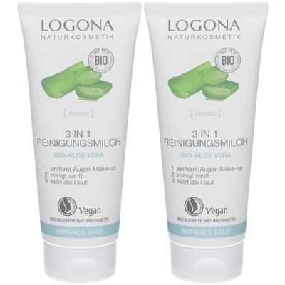 Classic 3 in 1 Reinigungsmilch Bio-Aloe Vera 2x 2x100 ml