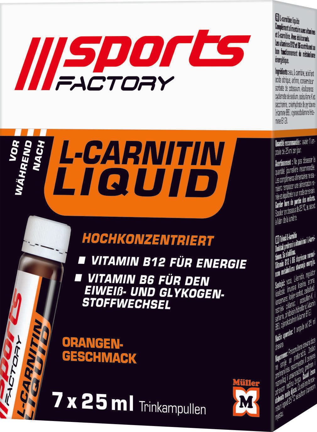 sports FACTORY Nahrungsergänzungsmittel L-Carnitin 2226472