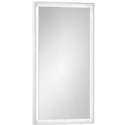 Laufen YVA Spiegel H4484600YV2681 rechteckig, 450x40x800 mm, LED-Beleuchtung, Touchschalter, Ein/Aus/Dimmer, weiß matt