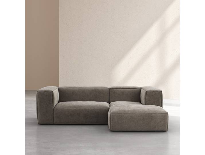 HABITAT - Canapé d'angle droit en tissu Kumal - Gris ardoise - Edwin