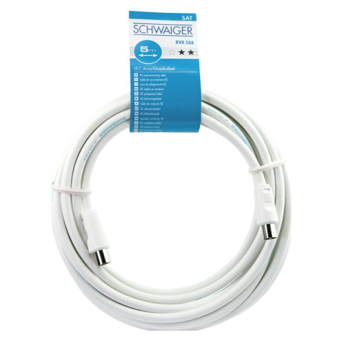Schwaiger Antennen Anschlusskabel (90 dB, SAT Kabel) (KVK50A052)