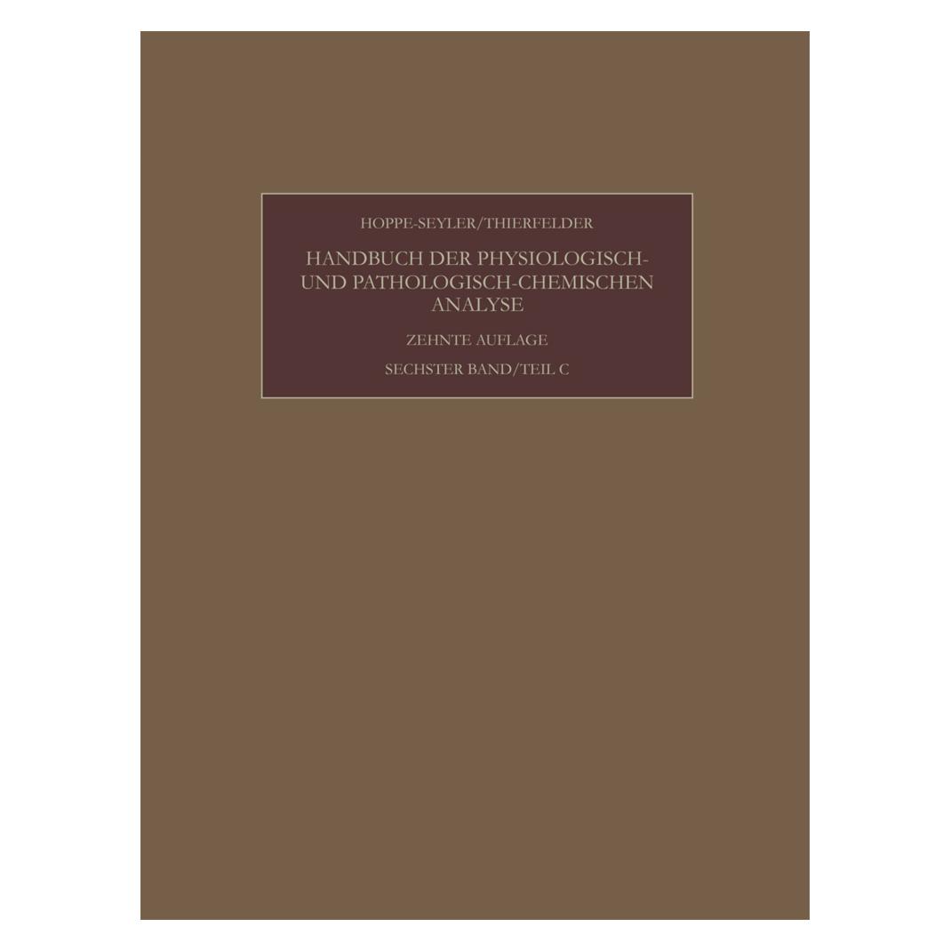 Springer Enzyme (Deutsch, Softcover, Felix Hoppe-Seyler, Günther Siebert, Hans Thierfelder, Konrad Lang) (7434941)