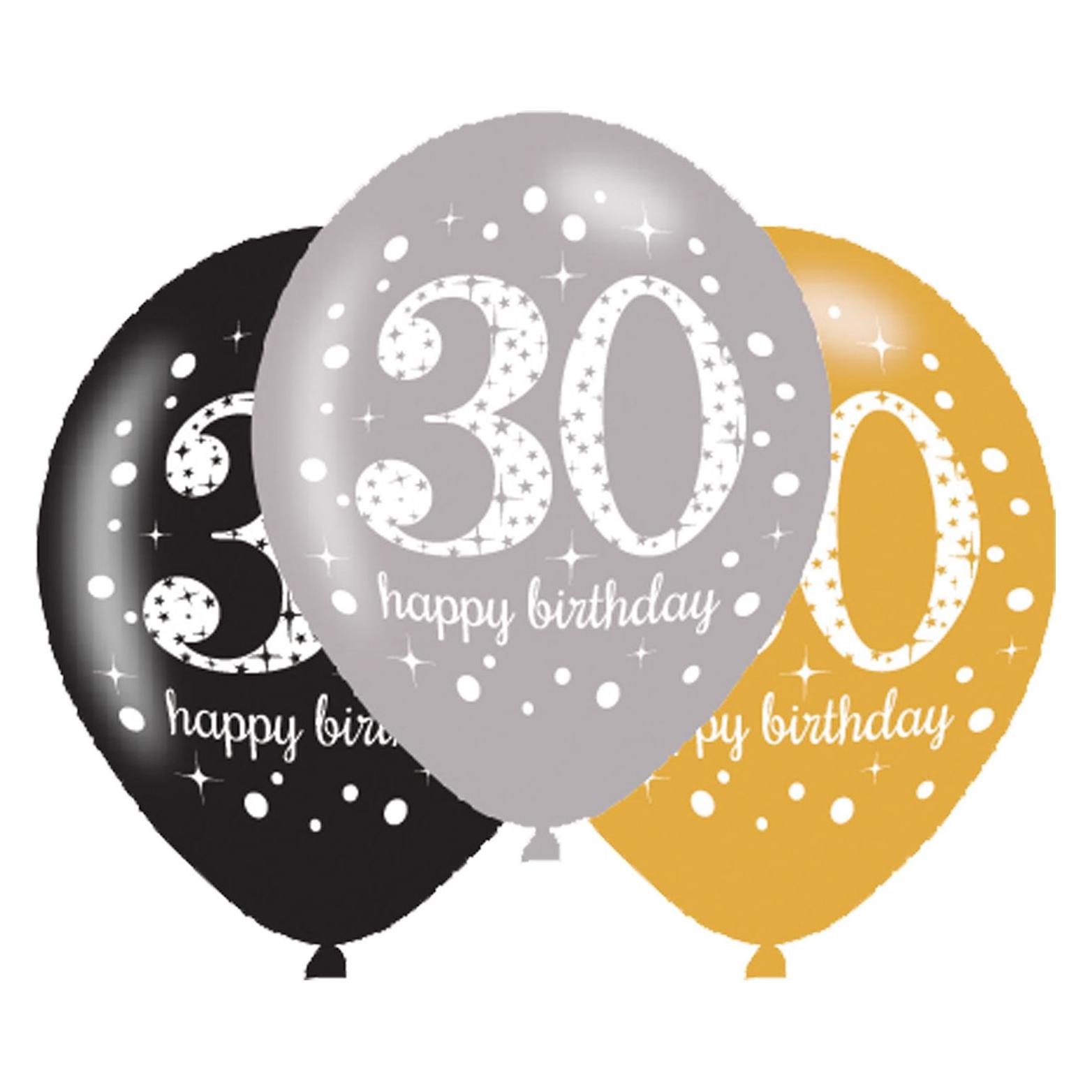 Amscan Ballons 30 Jahre "Froher Geburtstag" (1x) (9900738)