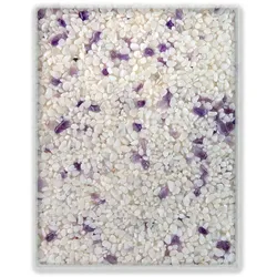 Terralith Farbmuster Edelsteinteppich - Amethyst / Bianco-