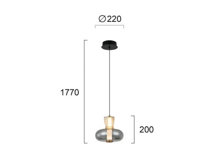 Viokef Hängeleuchte Sire, alu / grau / zink, für Wohn- / Esszimmer, Metall