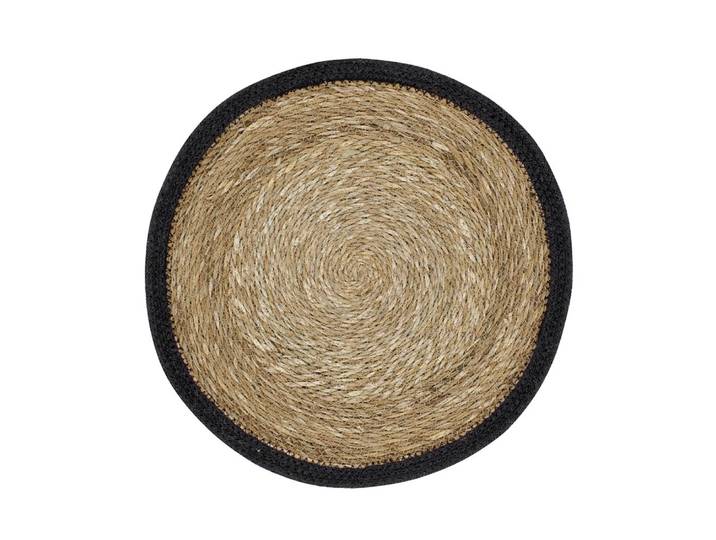 Dixie Set de table rond Emil naturel-noir