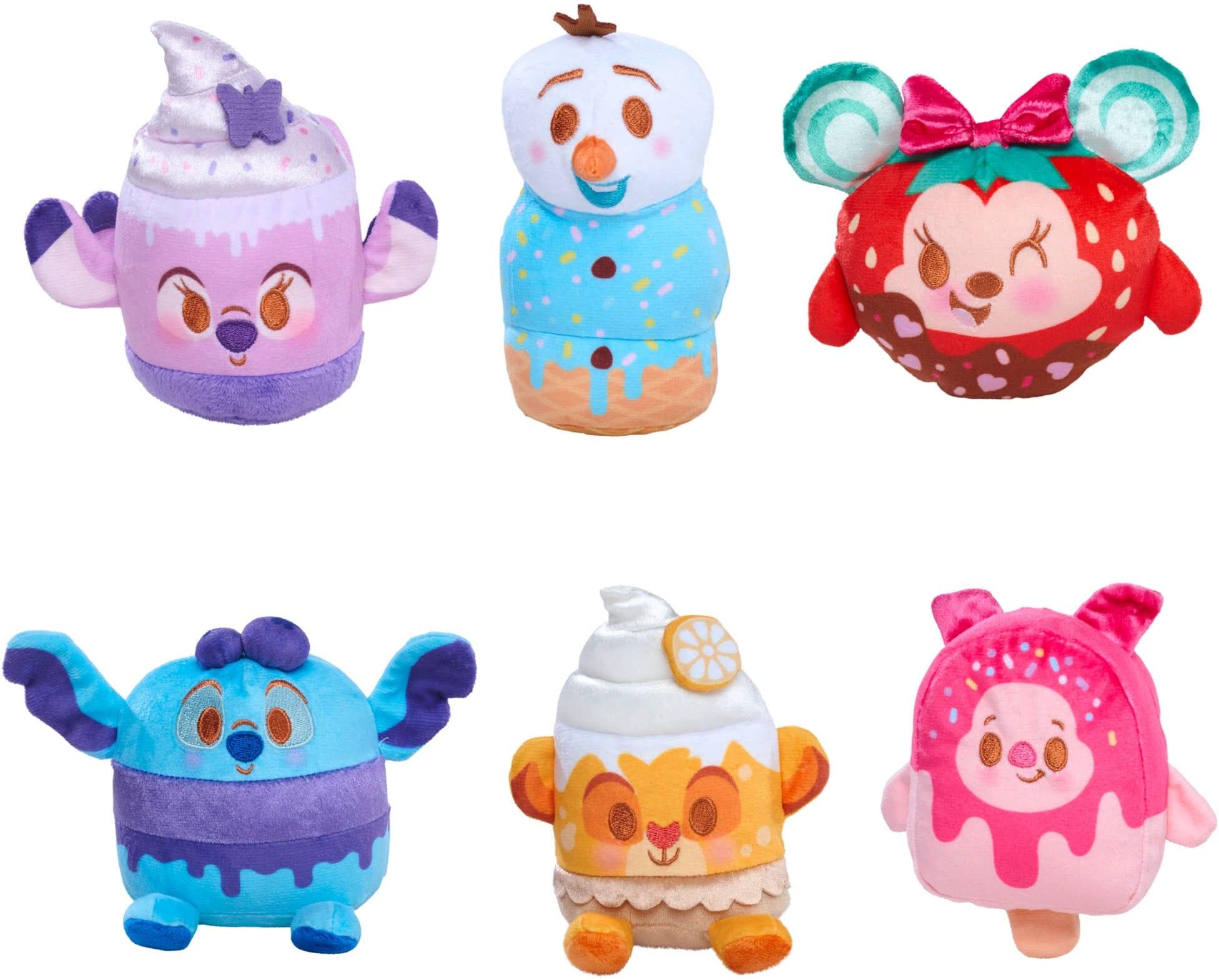 Simba Disney Munchlings 4 Inch Plush - Minnie The Chocolate-dipped Strawberry Cupcake for Kids, 4 in, Soft Plush Toy