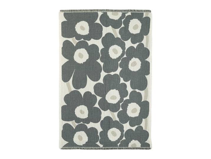 Marimekko - Unikko Decke, 150 x 220 cm, off-white / charcoal / sand