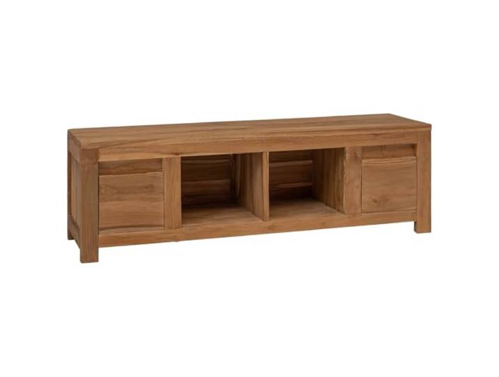 Makastle TV-Schrank Massivholz Teak Natur 110x30x35 cm