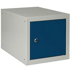 HP Autozubehör, Werkstattschrank, Schließfachschrank lichtgrau,RAL 7035/enzianblau,RAL 5010 H450xB450xT450mm (45 cm, 45 cm)