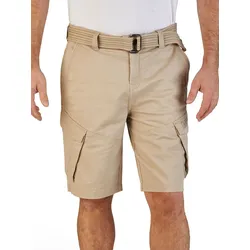 DENIMFY Cargo Shorts Herren mit Gürtel Regular Fit DFPhil - Wet Sand - S