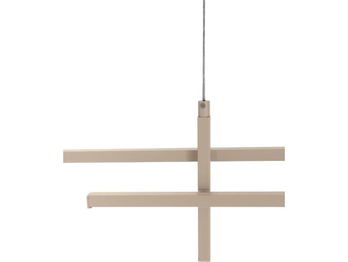 Suspension LED EGLO Trepiliano\, lampe suspendue pour table à manger\, plafonnier suspendu\, lampe de salle à manger en métal de couleur sable\, lumière blanc chaud\, 2500 lumens