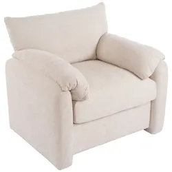 Sessel 96x82x84 cm aus Chenille – elegantes Design mit hochelastischer Polsterung und hoher Komfort in Beige